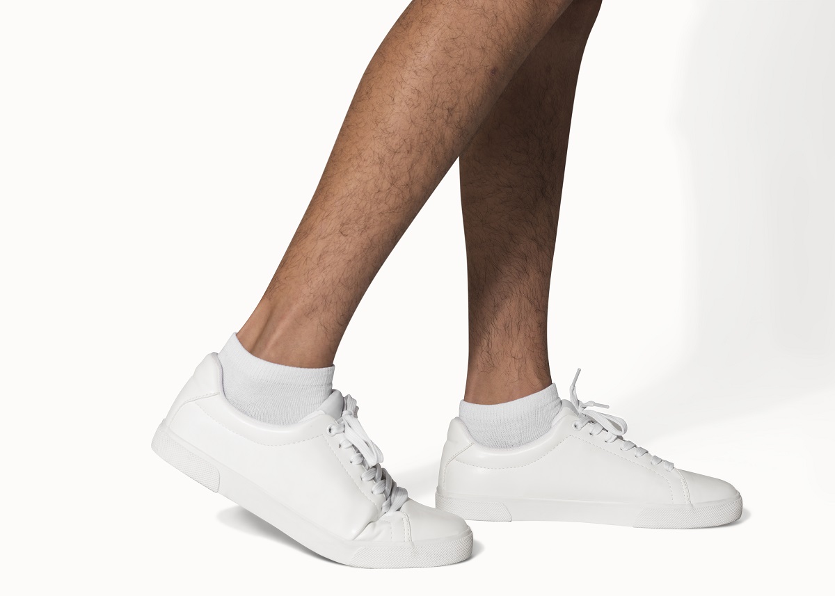 Tênis de lona de couro branco masculino Tênis de lona de couro branco masculino